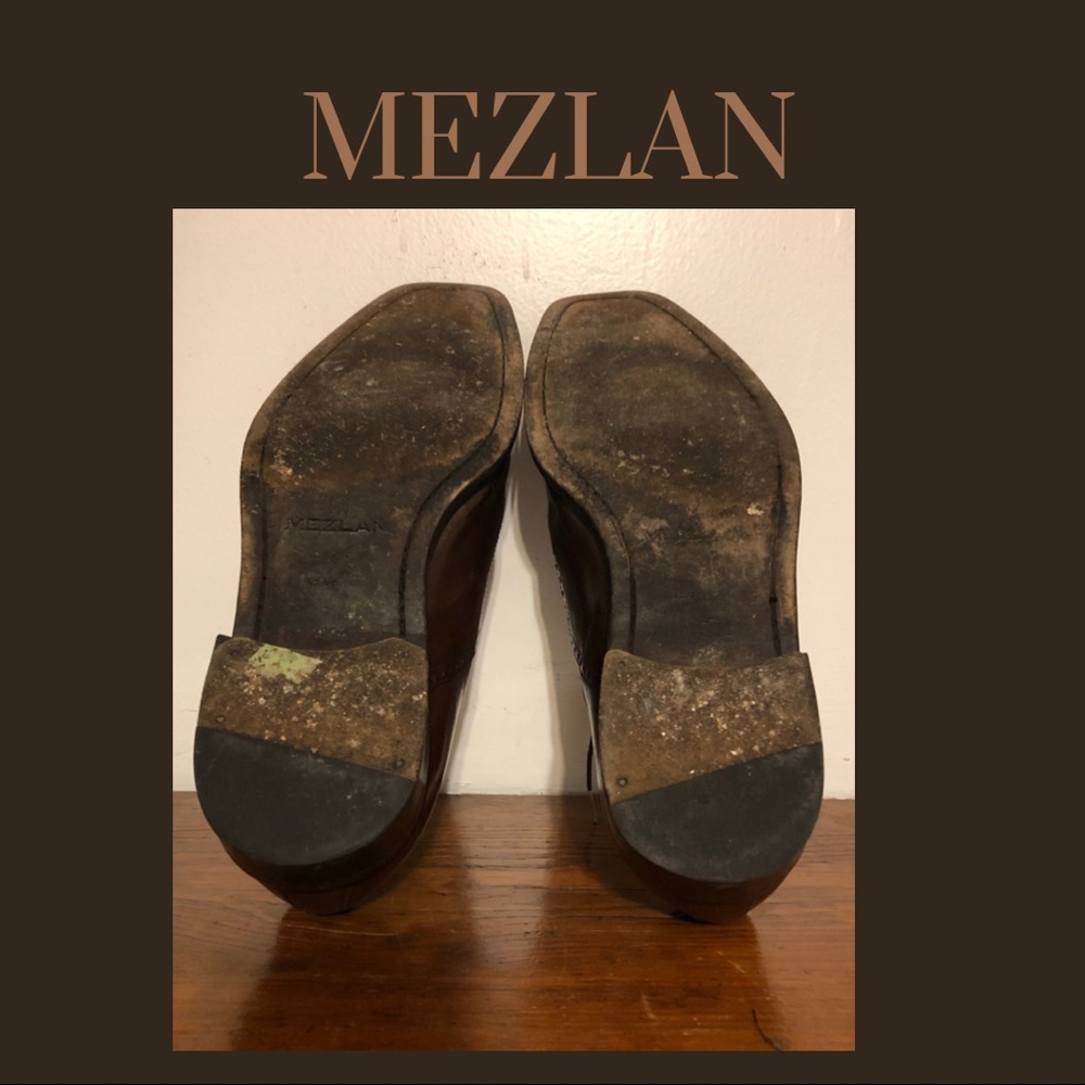 MEZLAN VERDICT Brown 2 Tone Leather Dress Oxford Lace Up Square Toe Size 11.5M - Picture 10 of 13